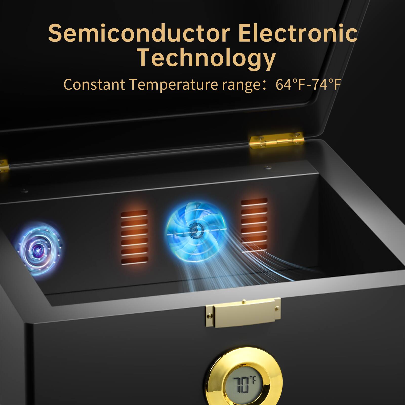 Semiconductor Electronic Technology  
Constant Temperature range: 64°F-74°F
