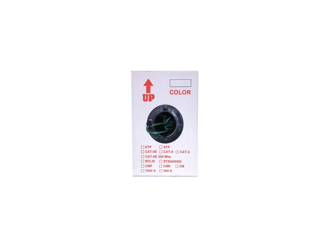 UP COLOR  
UTP STP  
CAT-SE CAT-6 CAT-3  
CAT-SE 350 Mhz  
SOLID STRANDED  
CMP CMR CM  
1000 ft. 500 ft.