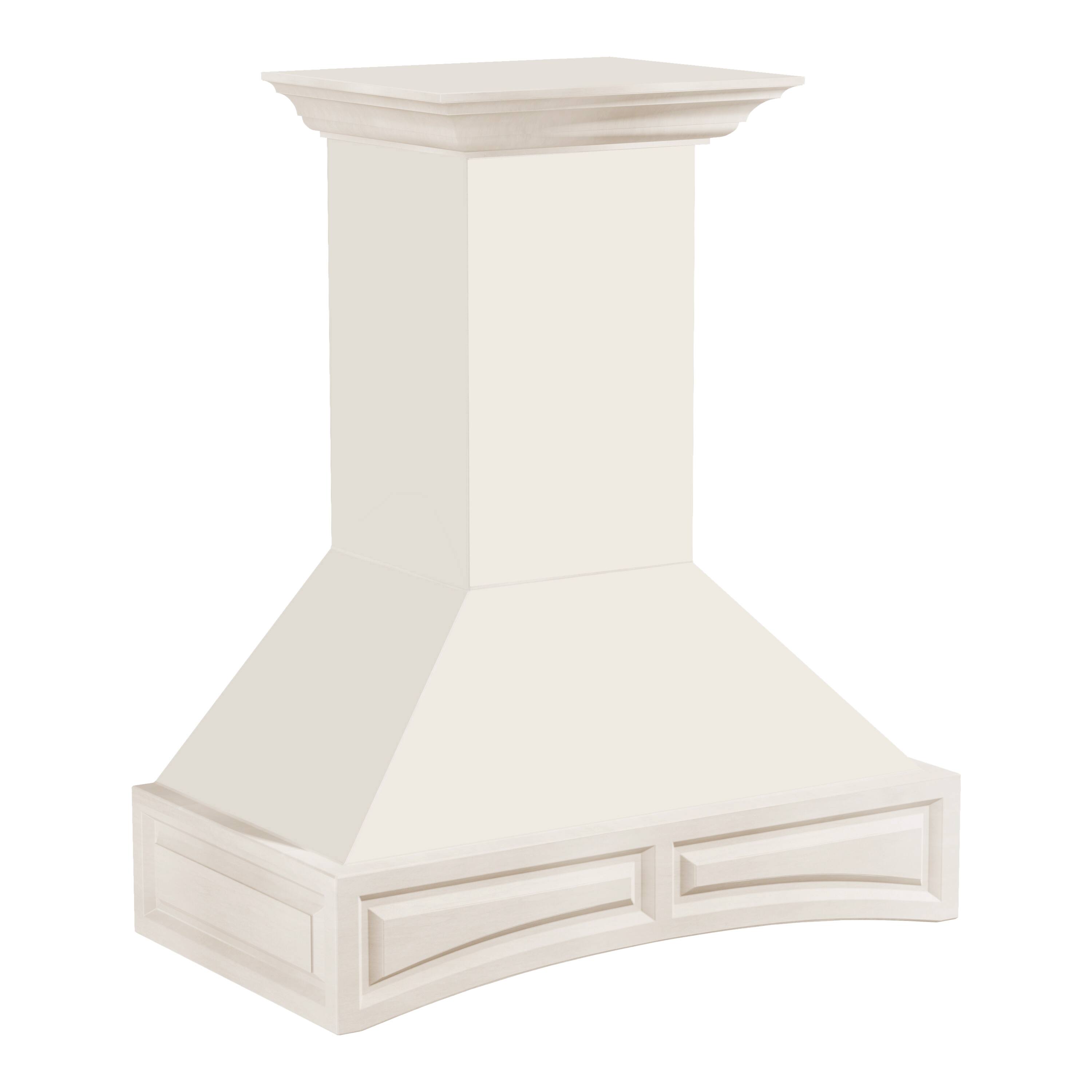 Angle. ZLINE - ZLINE 30 in. Convertible Vent Wooden Wall Mount Range Hood in Cottage White (321TT-30) - Cottage White.