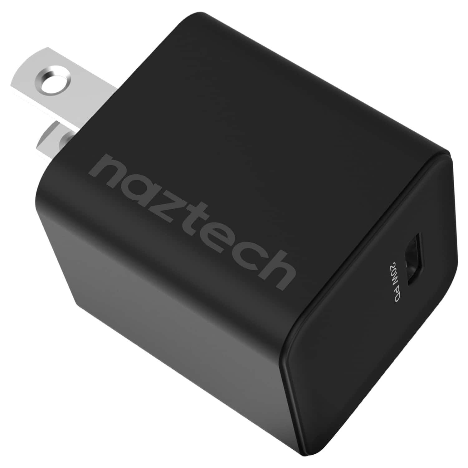 Naztech - 20-Watt Power Delivery Mini Fast Wall Charger - Black