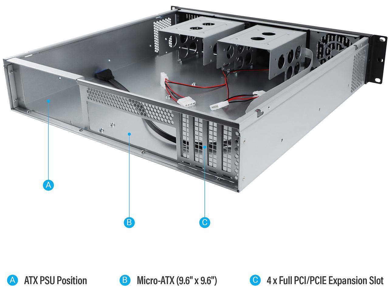 A
ATX PSU Position
Micro-ATX (9.6" x 9.6")
4 x Full PCI/PCIe Expansion Slot