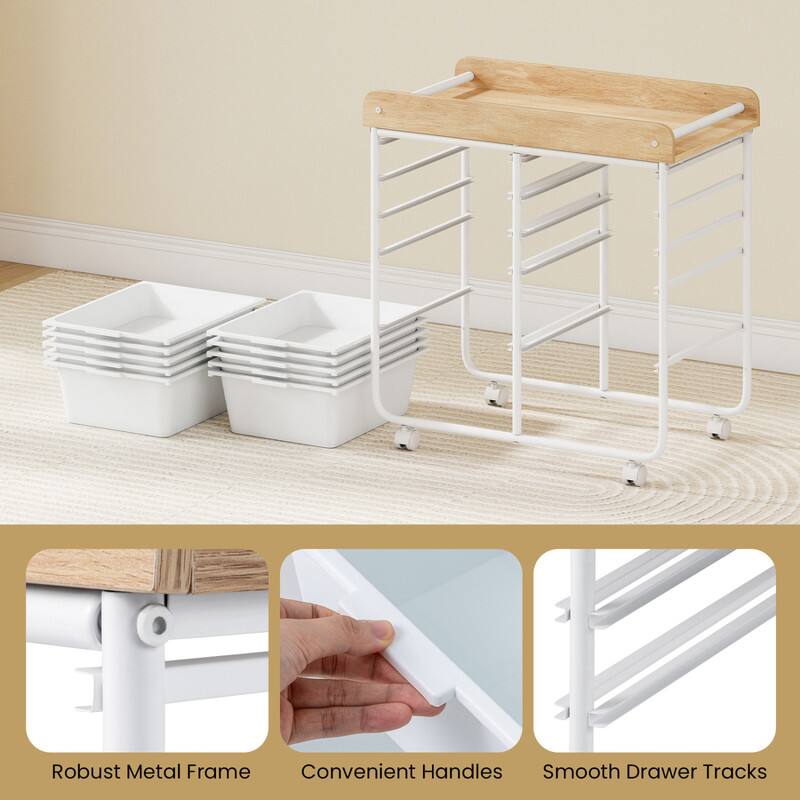 Robust Metal Frame  
Convenient Handles  
Smooth Drawer Tracks