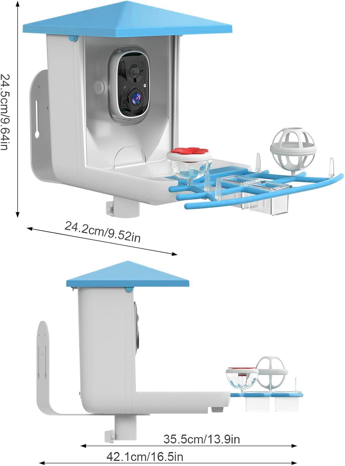 24.5 cm / 9.64 in  
24.2 cm / 9.52 in  
35.5 cm / 13.9 in  
42.1 cm / 16.5 in