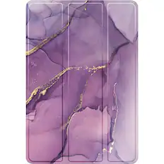 Front. SaharaCase - Tri-Fold Folio Case for Amazon Fire HD 10 (2023) - Purple.