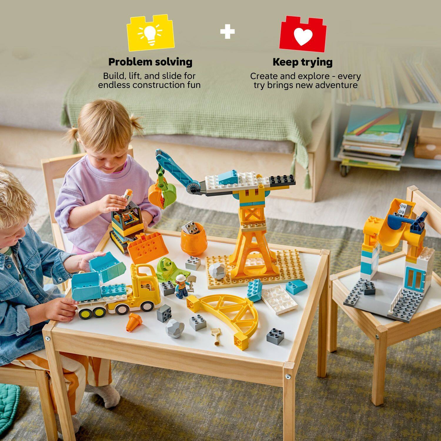 - Problem solving: Build, lift, and slide for endless construction fun
- Keep trying: Create and explore - every try brings new adventure