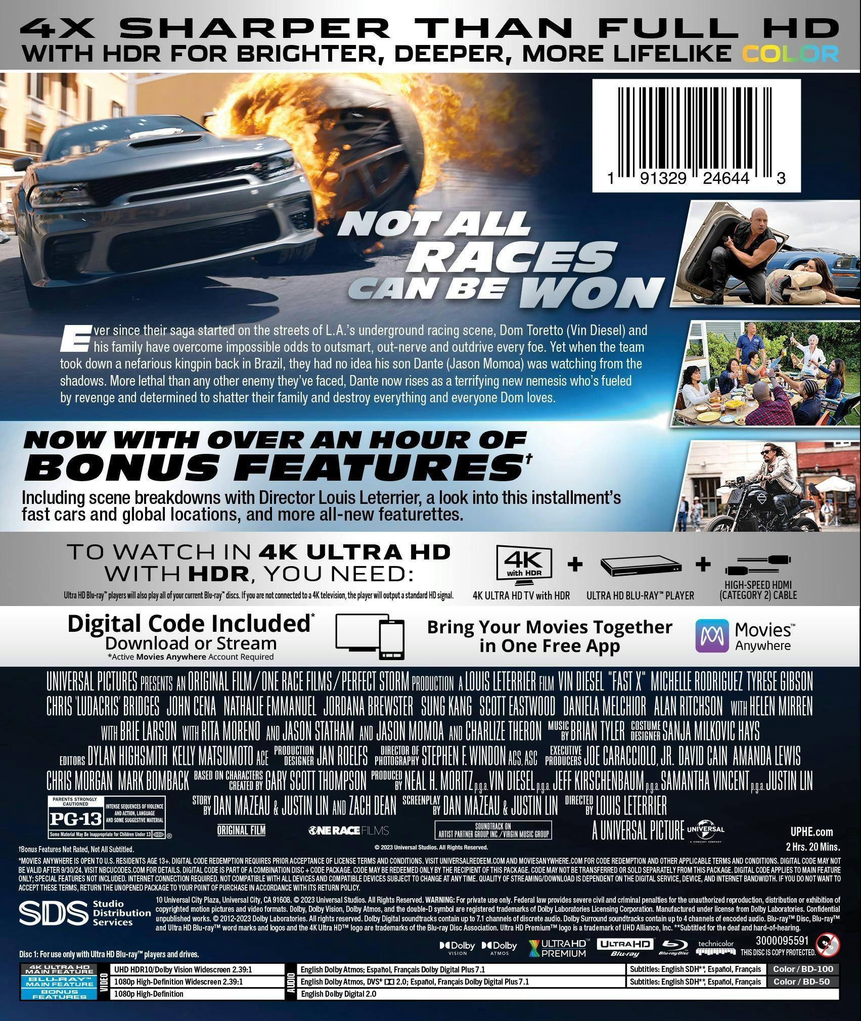 Back. Fast X - Icon Edition (4K Ultra HD + Blu-ray + Digital) [UHD].