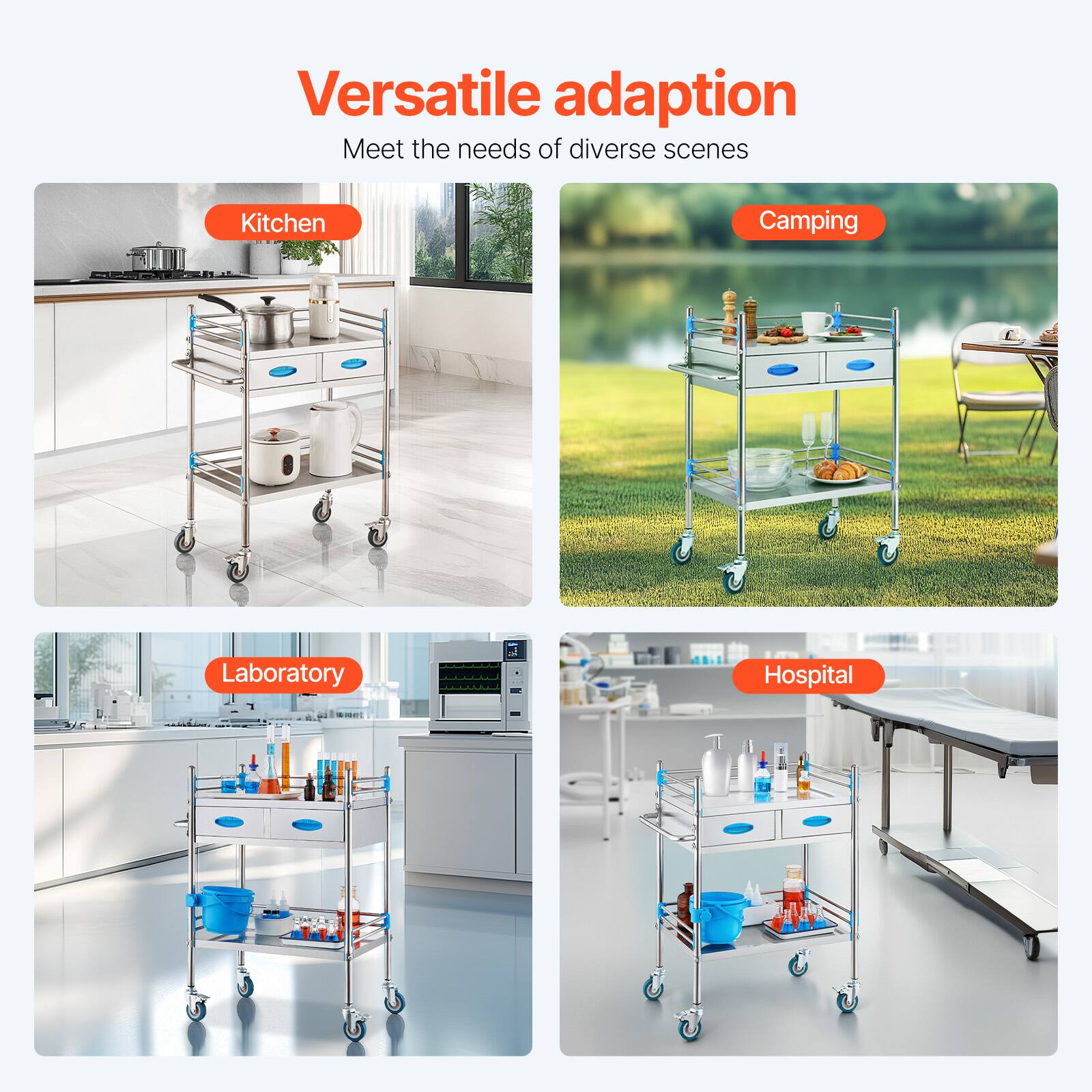 Versatile adaption
Meet the needs of diverse scenes
Kitchen
Camping
Laboratory
Hospital