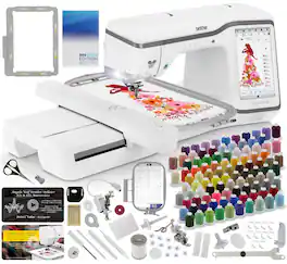 Brother - Stellaire Innov-ís XE2 Embroidery Machine - Includes Lettering Software + 100 Embroidery Threads + Magnetic Hoop - White