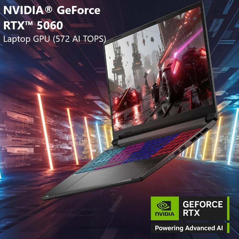 NVIDIA® GeForce RTX™ 5060  
Laptop GPU (572 AI TOPS)  

GEFORCE RTX  
Powering Advanced AI