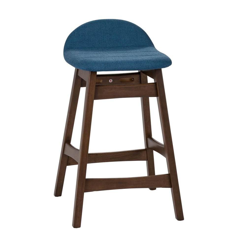 Alt View 2. Starlight Canyon Home - Brown Wooden Counter Height Chair with Back – Stylish Bar Stools for Kitchen - Brown.
