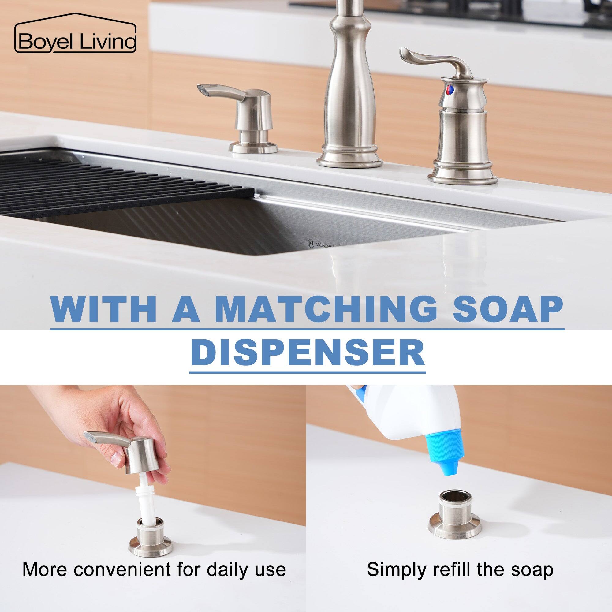 Boyel Living
WITH A MATCHING SOAP DISPENSER
More convenient for daily use
Simply refill the soap