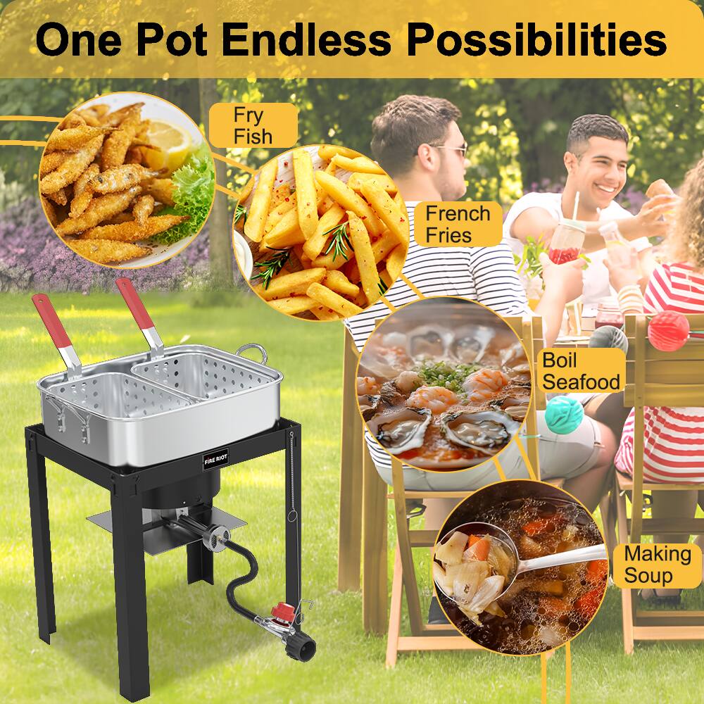 One Pot Endless Possibilities

- Fry Fish
- French Fries
- Boil Seafood
- Making Soup