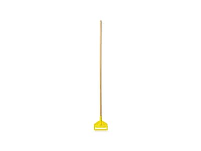 Front. RubberMaid - Invader 60" Wood Wet Mop Handle, Yellow/Natural  - Yellow/Natural.