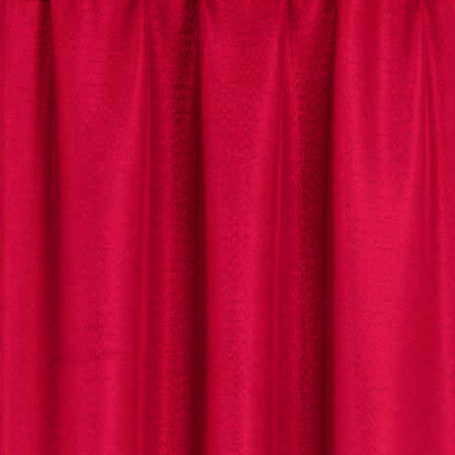 Alt View 1. RT Designers Collection - RT Designers Collection 100% Polyester Gibson Solid 3 PC Kitchen Curtains Valance & Tiers Set 54" x 18" Red - Red.