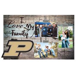 Fan Creations - Purdue Boilermakers 11" x 19" I Love My Family Clip Photo Frame - Multicolor