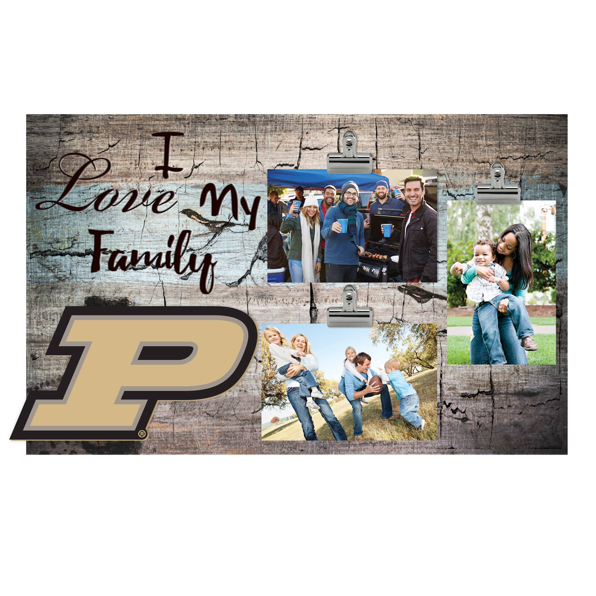 Purdue Boilermakers 11" x 19" I Love My Family Clip Photo Frame