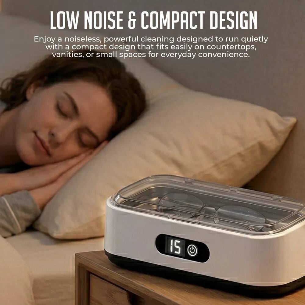 LOW NOISE & COMPACT DESIGN

Enjoy a noiseless, powerful cleaning designed to run quietly with a compact design that fits easily on countertops, vanities, or small spaces for everyday convenience.