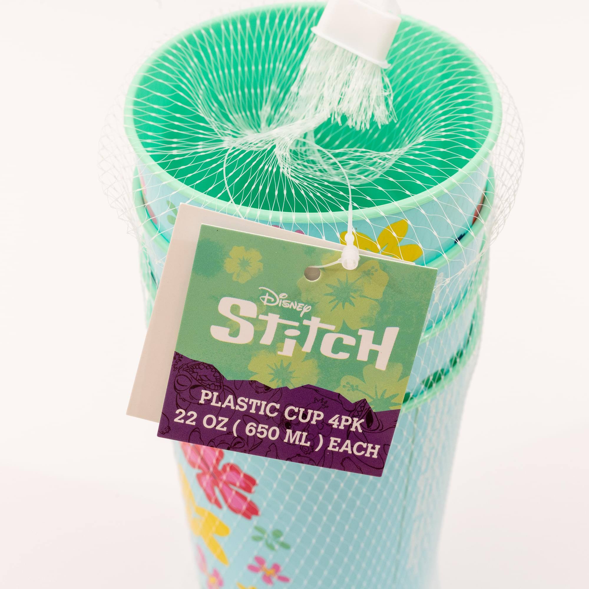 Disney Stitch  
PLASTIC CUP 4PK  
22 OZ (650 ML) EACH