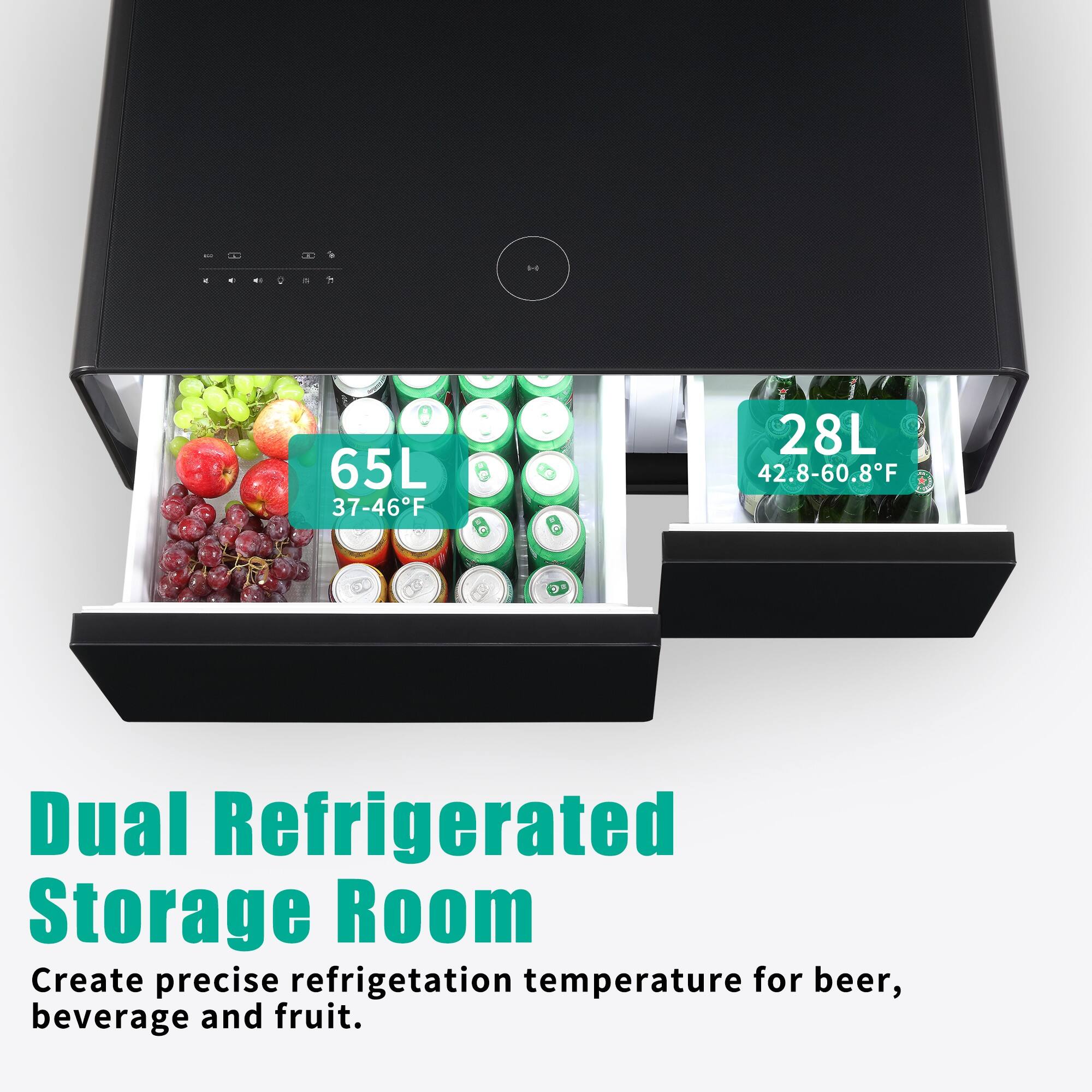 Dual Refrigerated Storage Room

Create precise refrigeration temperature for beer, beverage, and fruit.

65L 37-46°F

28L 42.8-60.8°F