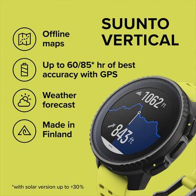 SUUNTO Vertical GPS Sports Watch with Sapphire Touchscreen, Heart SUUNTO Vertical GPS Sports Watch with Sapphire Touchscreen, Heart