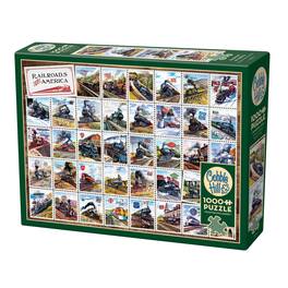 Outset Media - Outset Media: Cobble Hill 1000 Piece Puzzle: Railroads Of America - Reference Poster Included