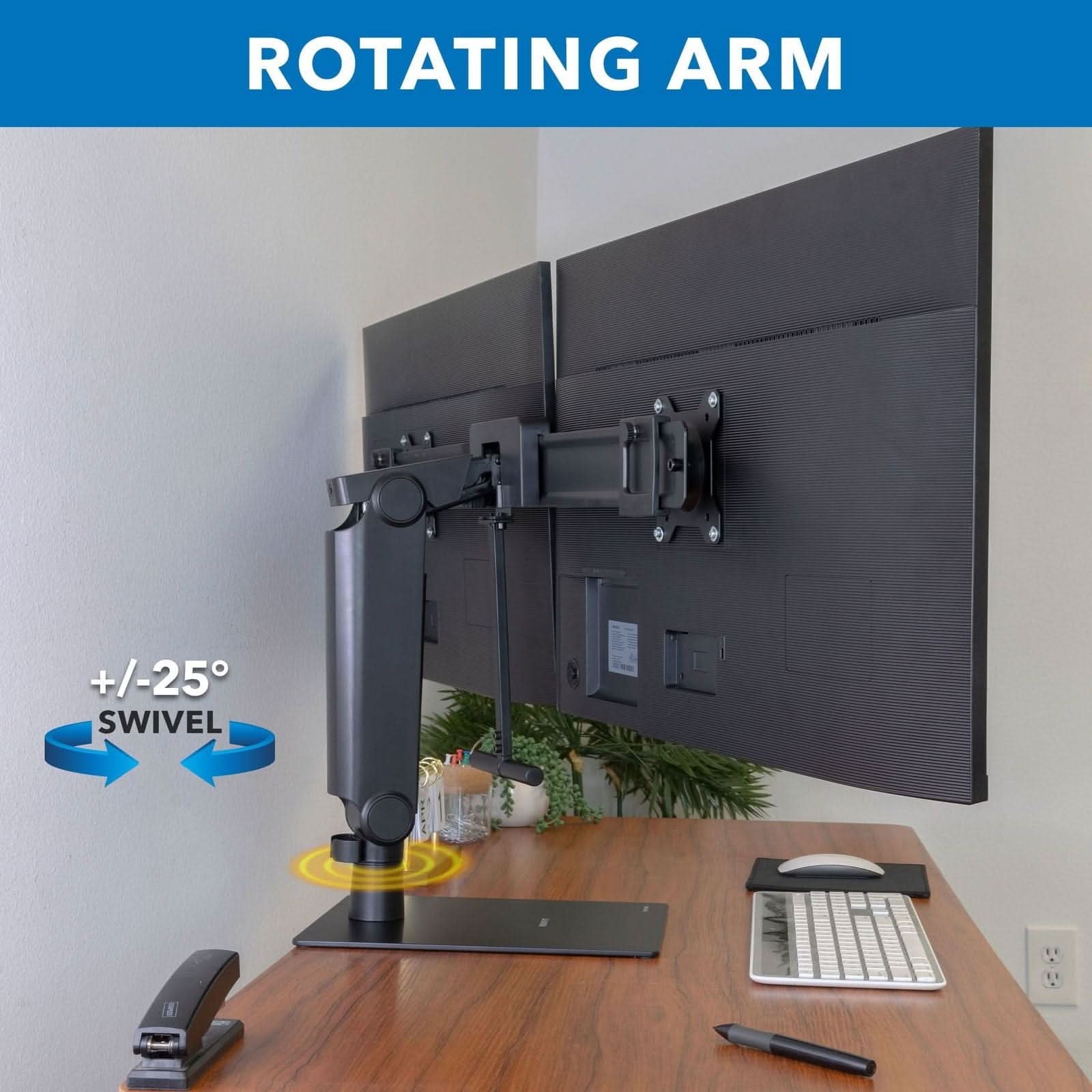 ROTATING ARM  
+/-25° SWIVEL