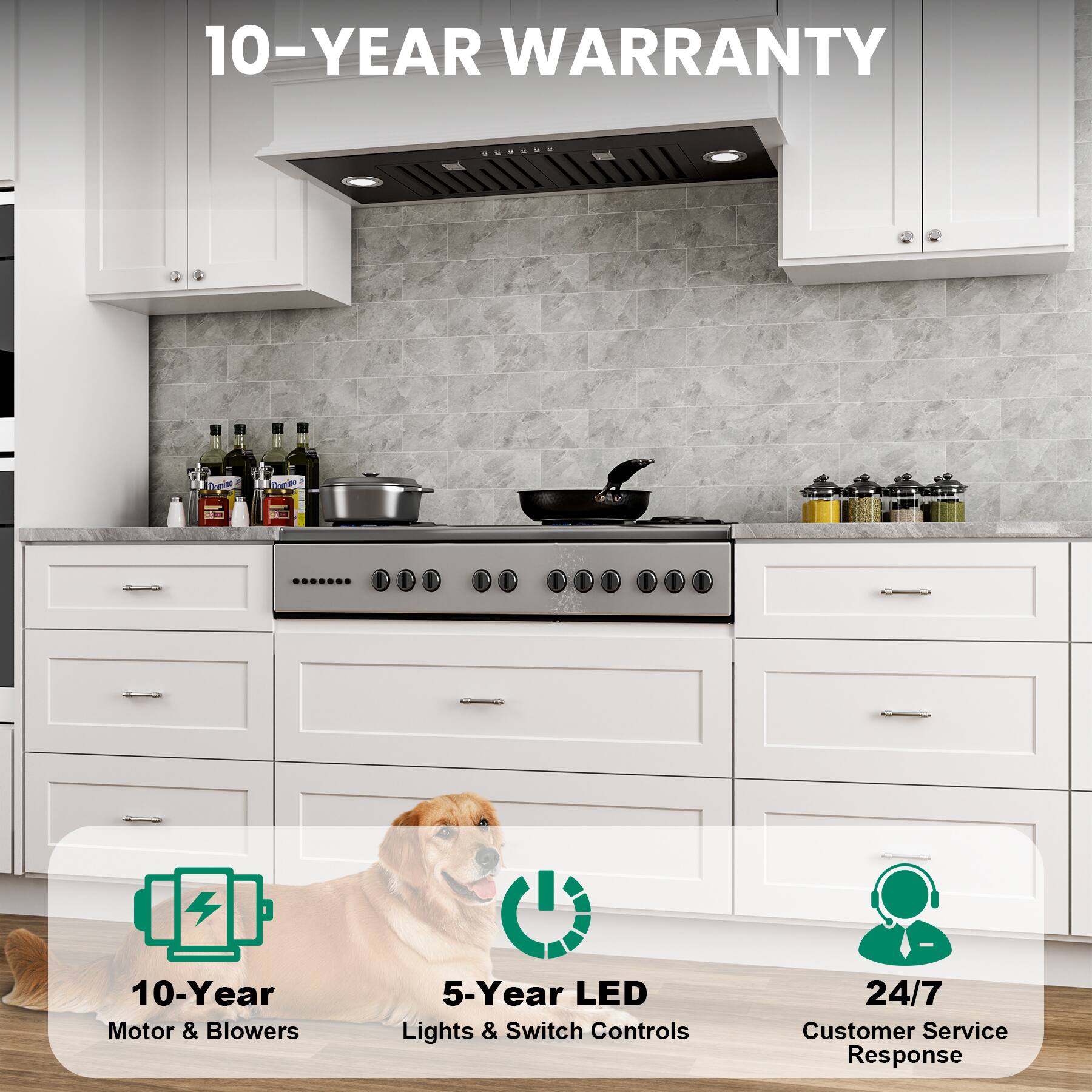 10-YEAR WARRANTY

10-Year Motor & Blowers  
5-Year LED Lights & Switch Controls  
24/7 Customer Service Response