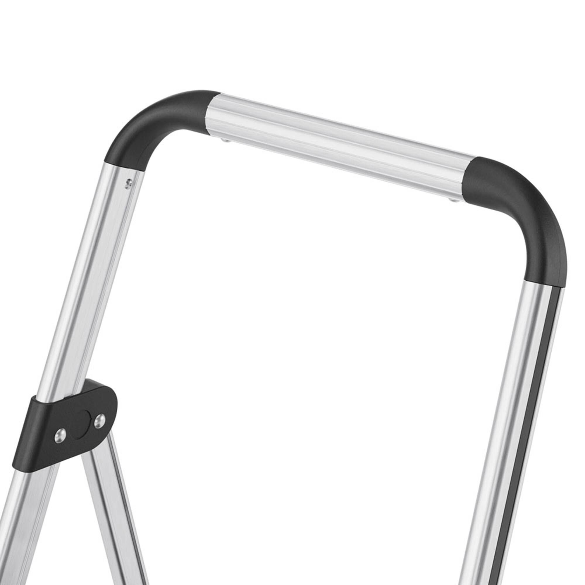 Alt View 8. Hailo - Hailo Folding 2 Step Non-Slip Stool for Home and Kitchen, K71, Silver/Black - Silver, Black.