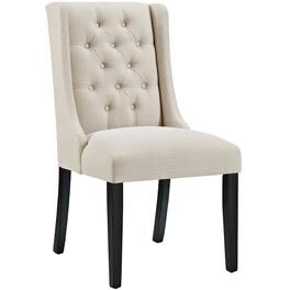 Baronet Button Tufted Fabric Dining Chair by Modway - Brown