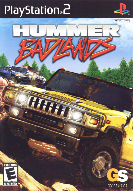 PlayStation 2  
NTSC U/C  

HUMMER BADLANDS  

EVERYONE  
CONTENT RATED BY ESRB  

GS  
GLOBAL STAR SOFTWARE - E10+ (Everyone 10+)