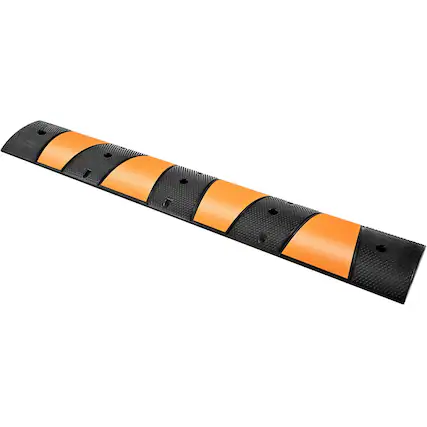 Front. Glintex - 2 Pack 72" Rubber Speed Bump with 2 Channels, 22,000 lbs Capacity, Heavy Duty Modular Driveway Ramp for Asphalt,Concrete - Natural.