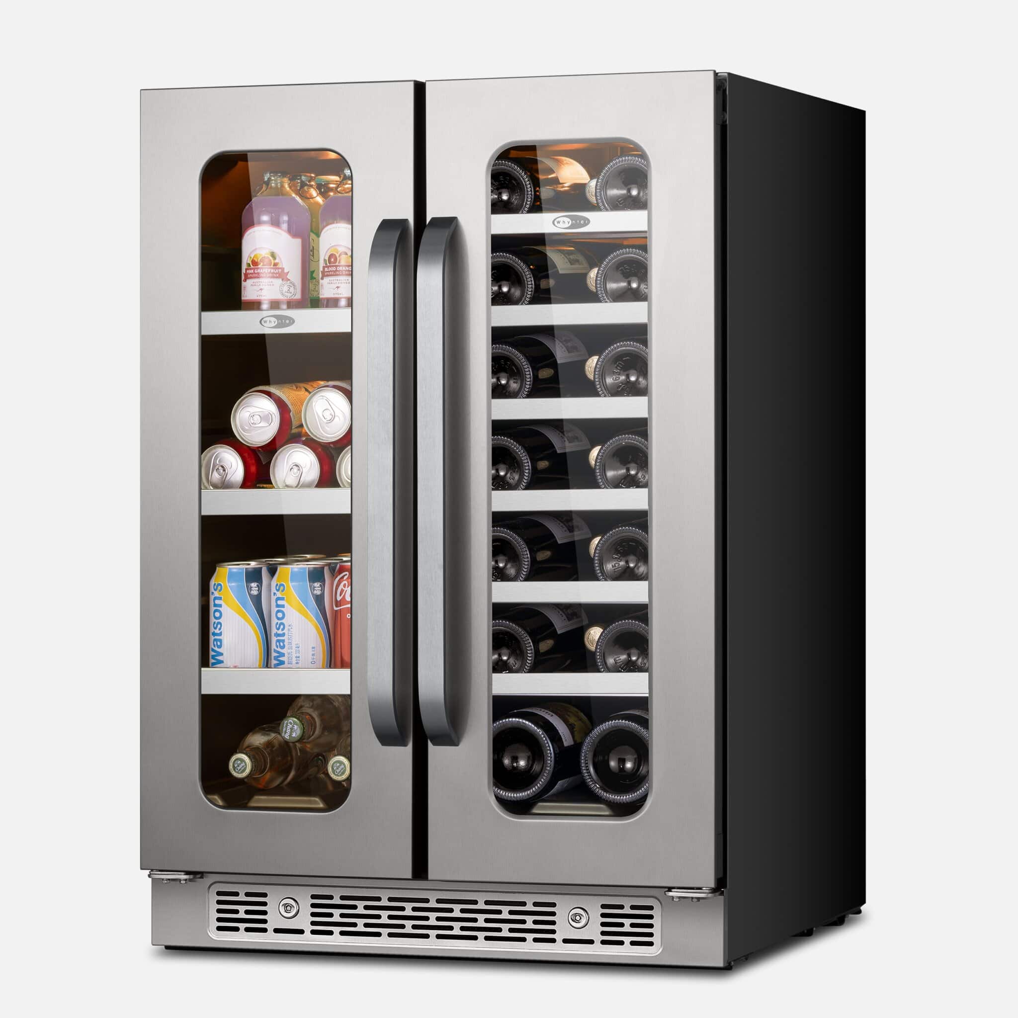 Whynter - BSR-6020FDS 24 inch Built-ln Wine Refridgerator 20 Bottles & 60 Cans - Stainless Steel