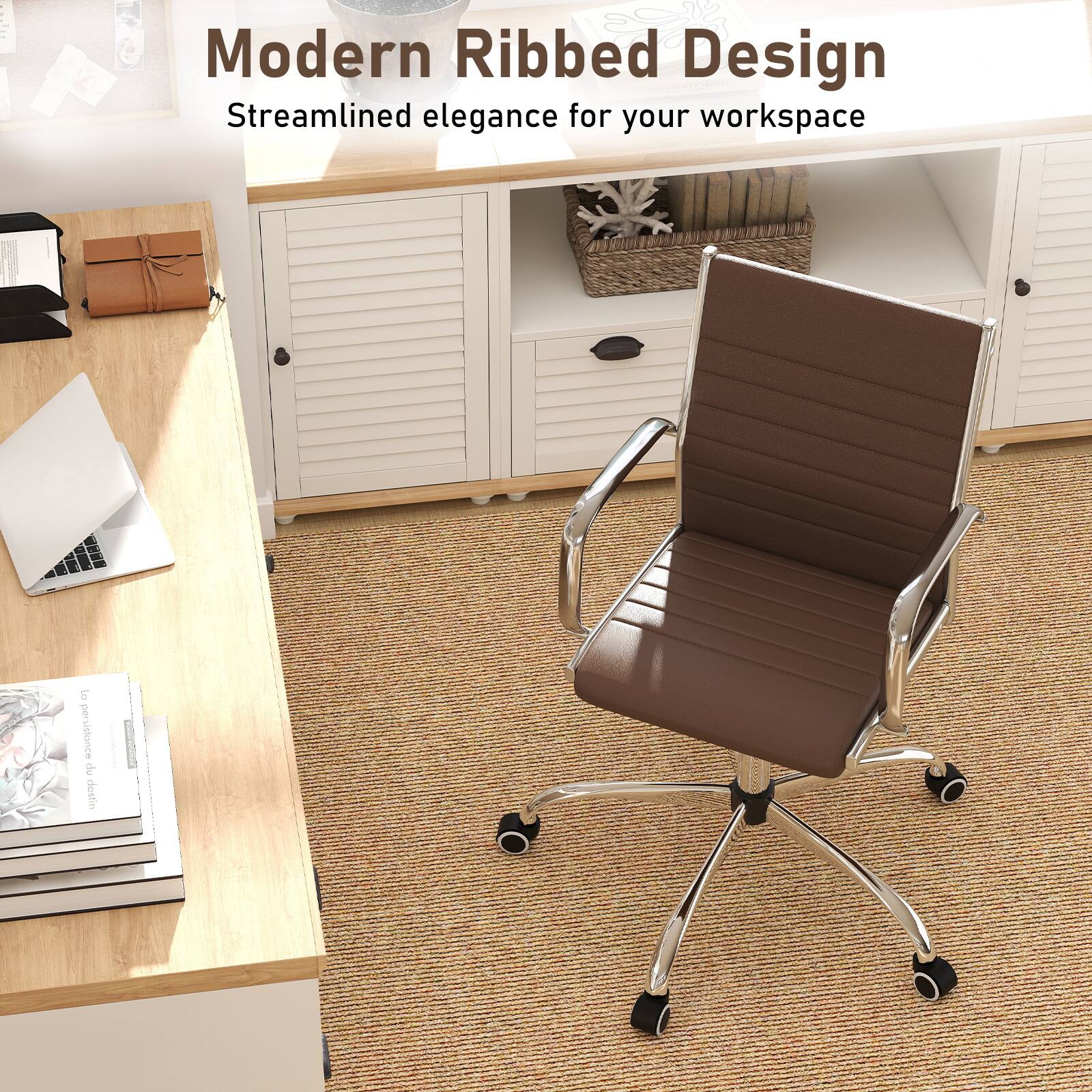 Modern Ribbed Design  
Streamlined elegance for your workspace