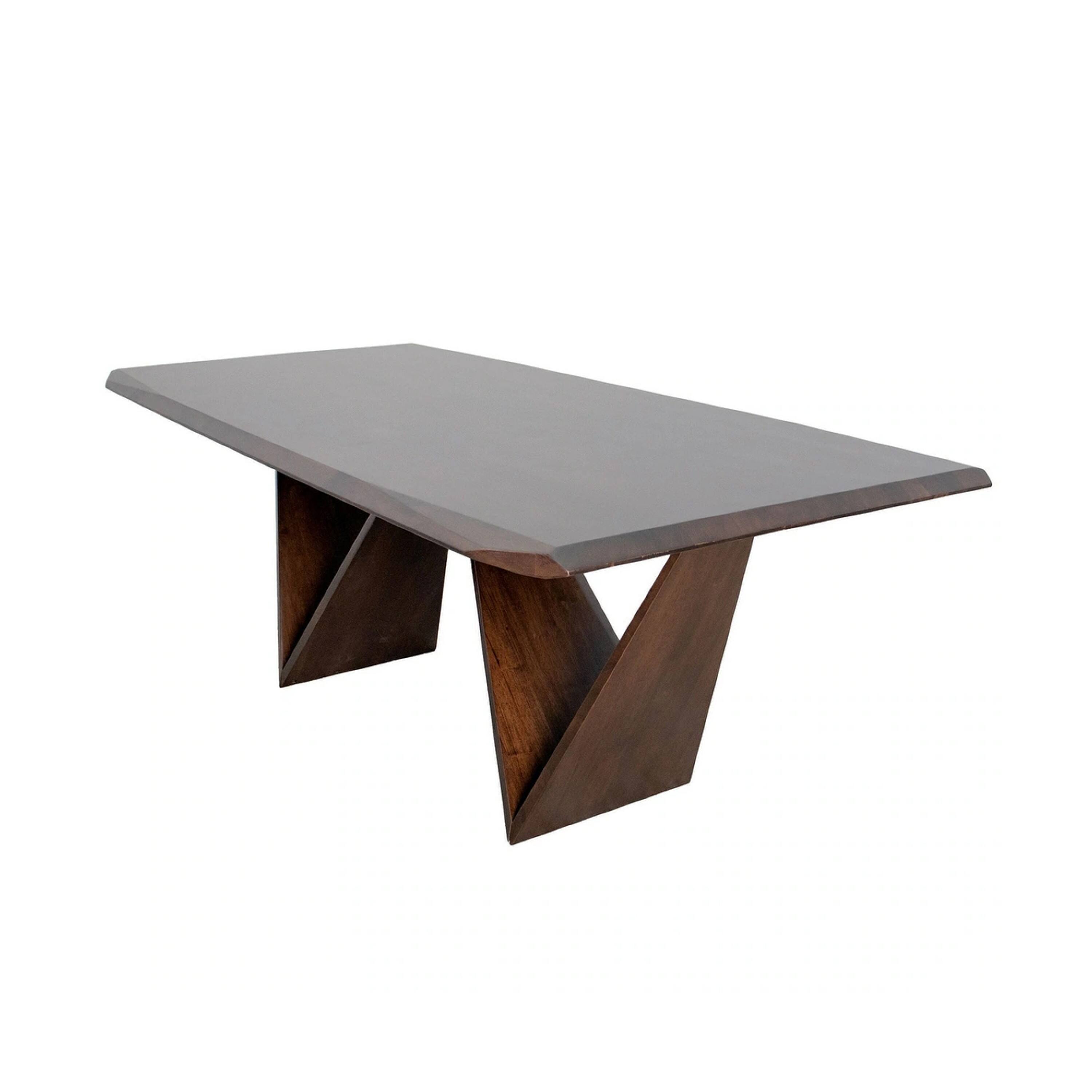 Alt View 2. Manhattan Lane - Rumy 7pc Extendable Dining Table Set, 6 Chairs, Diamond Edge, Brown - Walnut Brown.