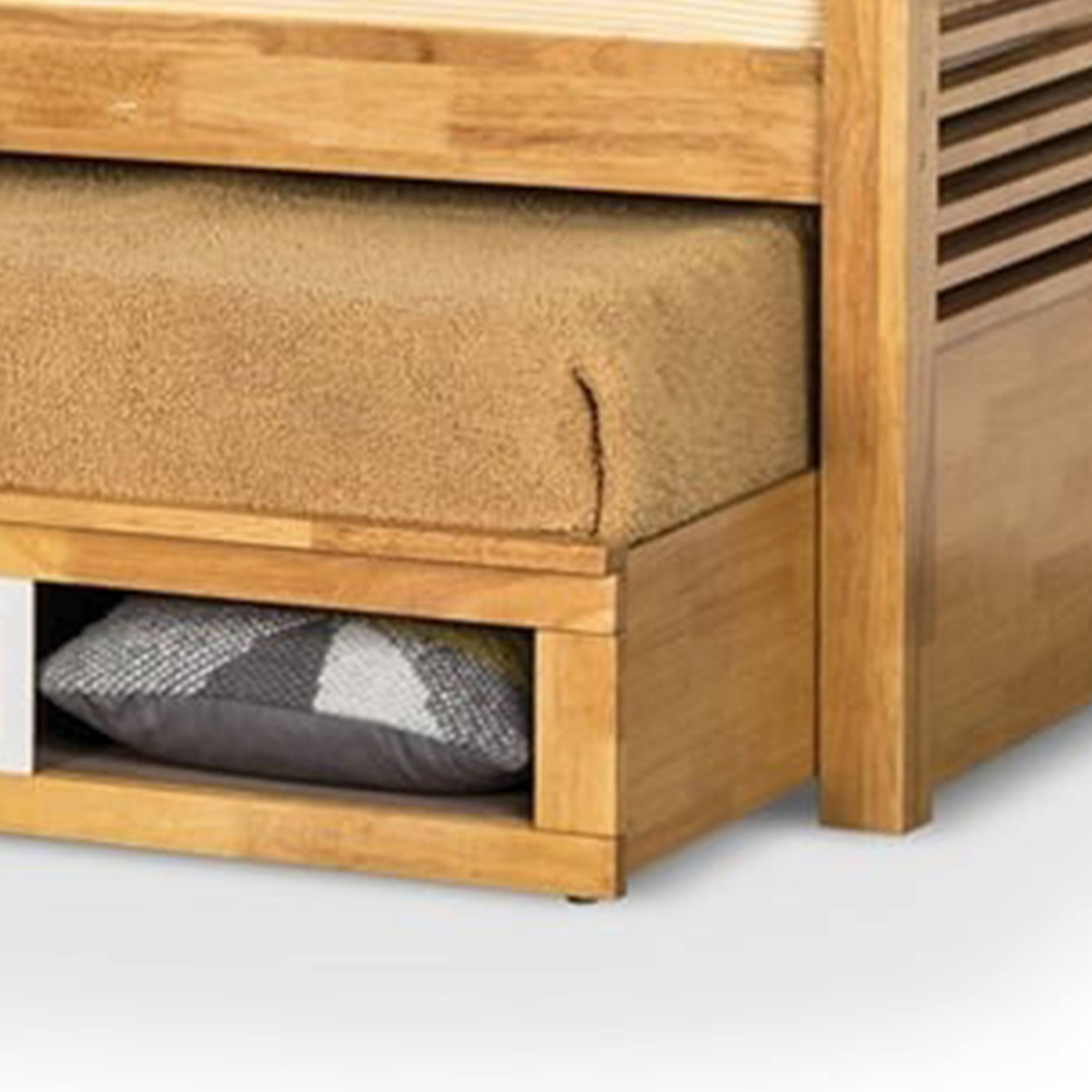 Alt View 3. Manhattan Lane - Dilu Twin Size Captain Bed with Storage Trundle, Light Oak Brown - Light Oak Brown.