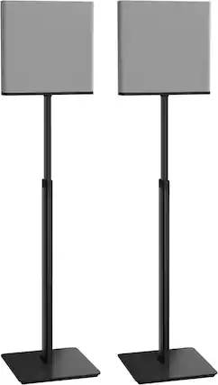Front. Sanus - Height-Adjustable Speaker Stands Compatible with BRAVIA Theater Quad Speakers - 17 inch Height Adjustment – Black/Pair - Black.