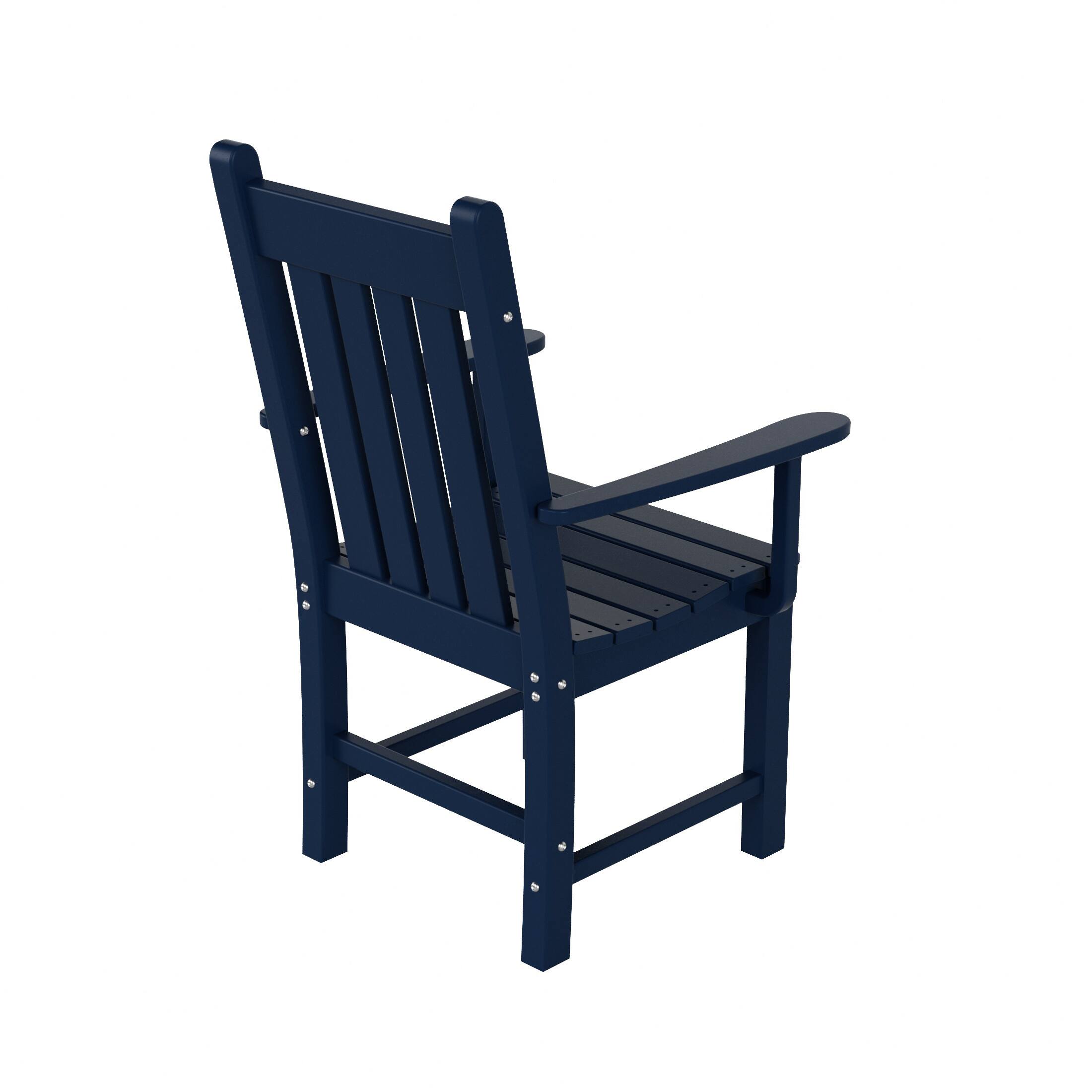 Alt View 2. WestinTrends - WestinTrends Malibu Outdoor Patio Dining Armchair - Navy Blue.