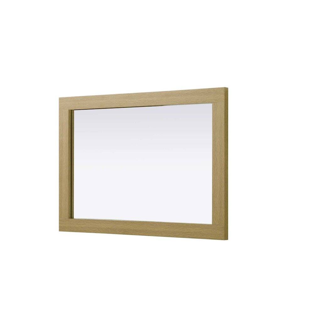 Alt View 1. Elegant Kitchen and Bath - Noah Wooden Rectangle Mirror 22 x 32 in Honey Brown - Honey Brown.