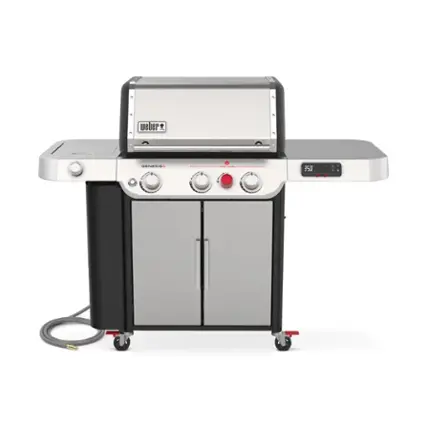 Angle. Weber - Genesis Smart SX-335 Natural Gas Grill - Stainless Steel.