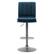 Front. CorLiving - Palmer Adjustable Channel Tufted Upholstered Barstool (set of 2) - Blue.