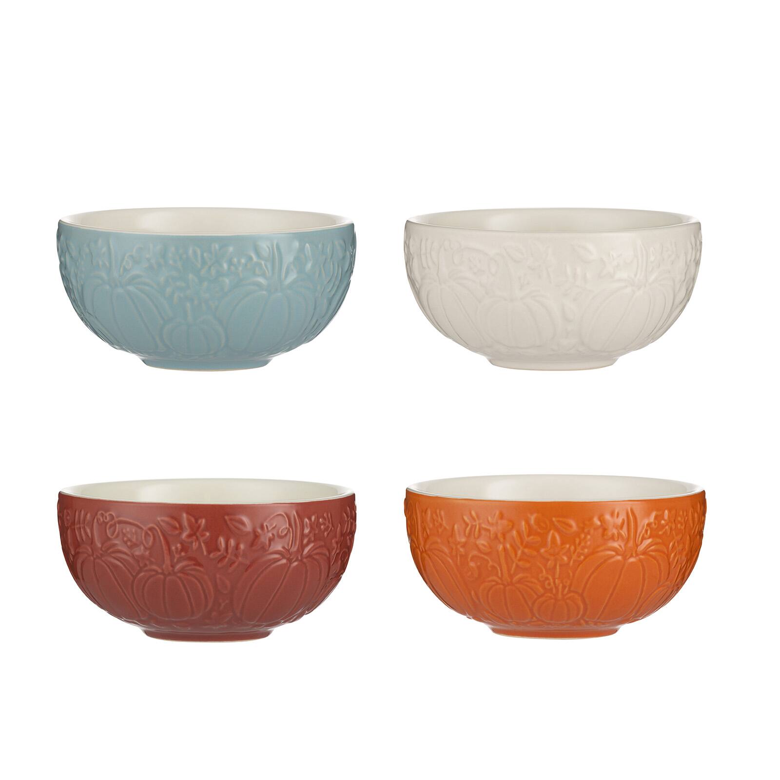 Front. Mason Cash - Home Set of 4 Mini Pumpkin Bowls, 5.9-Ounce - Multicolored.