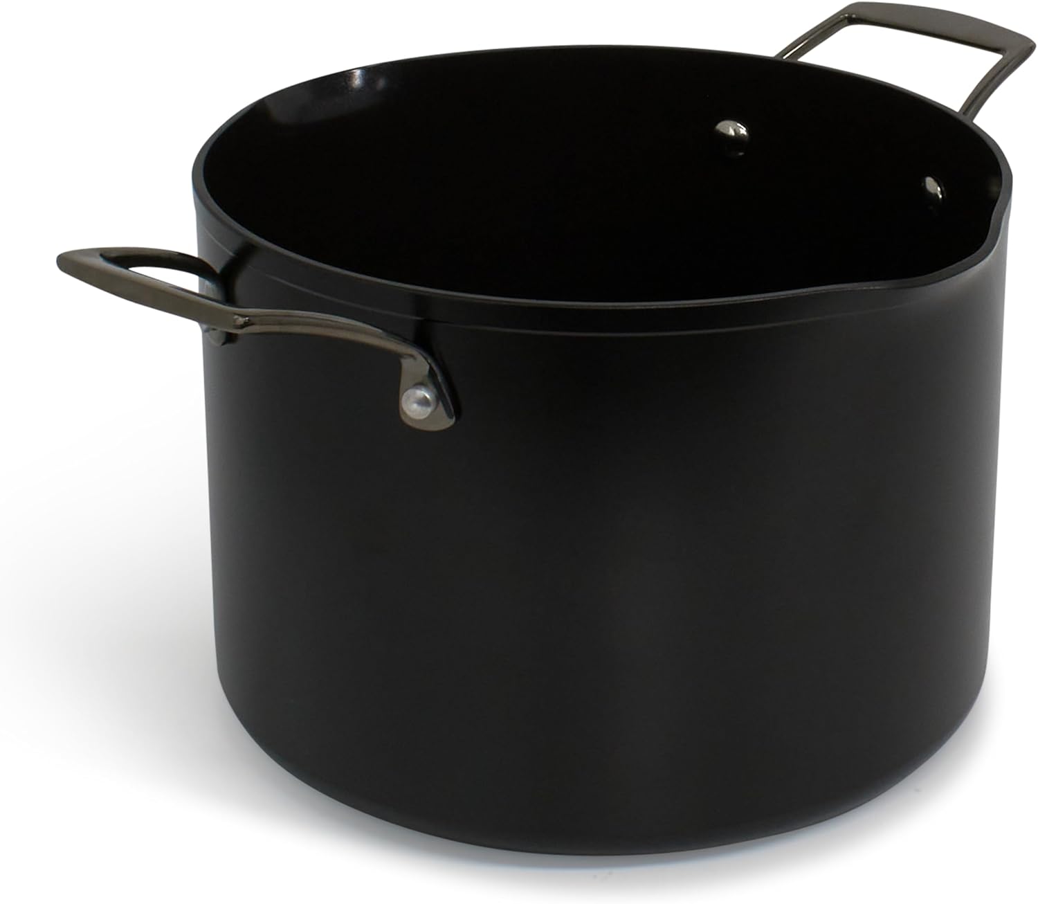 Alt View 1. BLU - Blu. Cookware 8.5QT Stock Pot with Double Strainer Lid, Non-Toxic - Black.