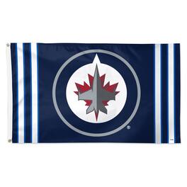 WinCraft - Winnipeg Jets 3' x 5' Logo Stripe Deluxe Single-Sided Flag - Multicolor