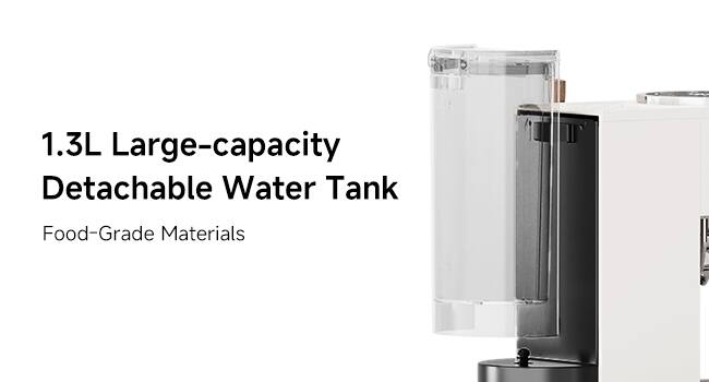 1.3L Large-capacity Detachable Water Tank  
Food-Grade Materials
