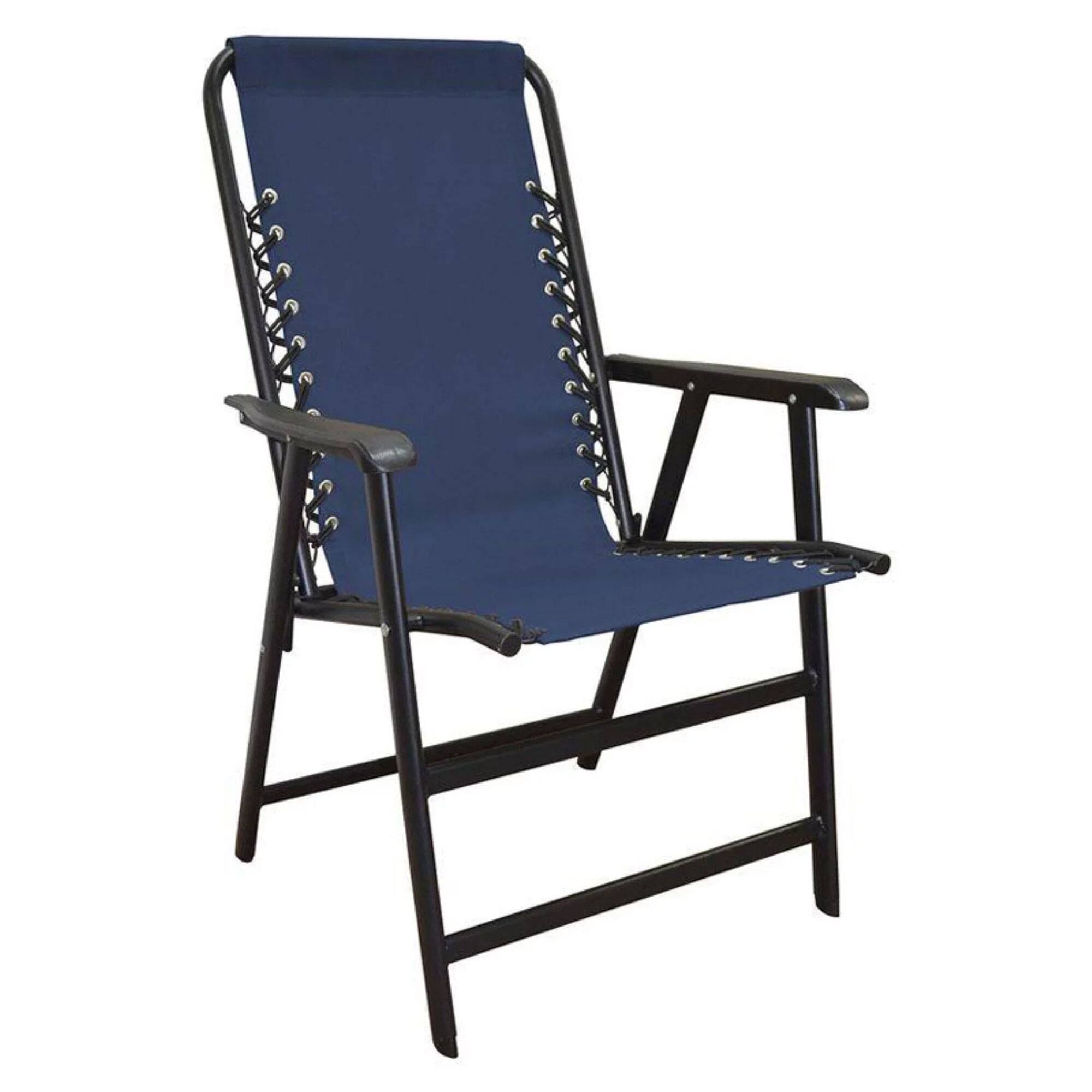 Front. Caravan Canopy - Caravan Canopy Suspension Portable Folding Sports Chair with Bungee System, Blue - Blue.