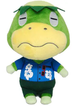 Front. Little Buddy - Animal Crossing 7" Plush: Kapp'n - Green.