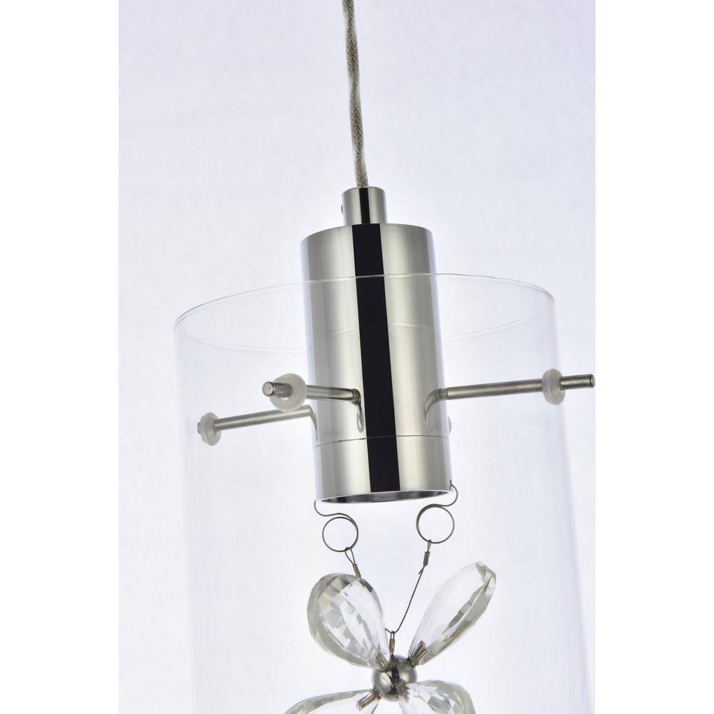 Alt View 2. Elegant Lighting - Hana 1 light Chrome Pendant - Chrome.