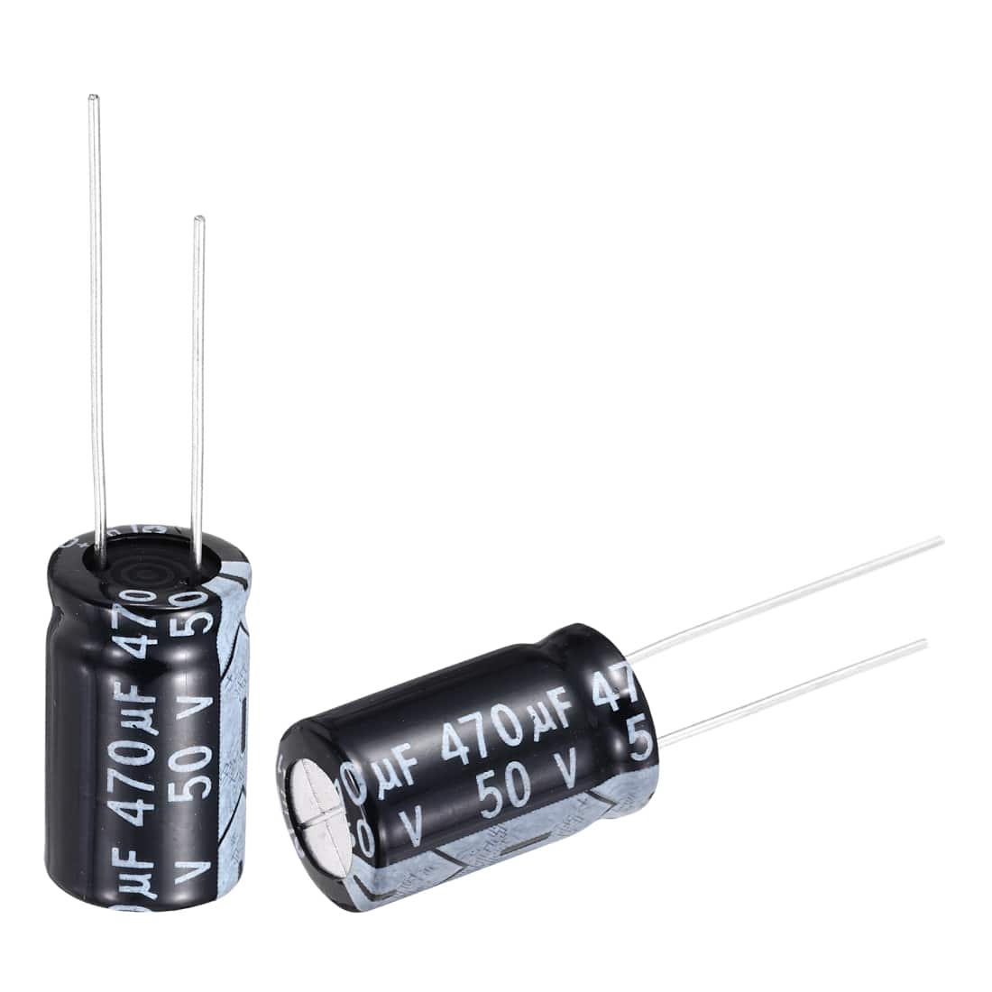 Unique Bargains - 470uF 50V 10x17mm Electrolytic Capacitor, Radial Leads Aluminum, 18pcs, 105C High Temp for TVs, LCD Monitor, VCD - Black