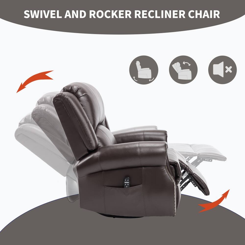 SWIVEL AND ROCKER RECLINER CHAIR