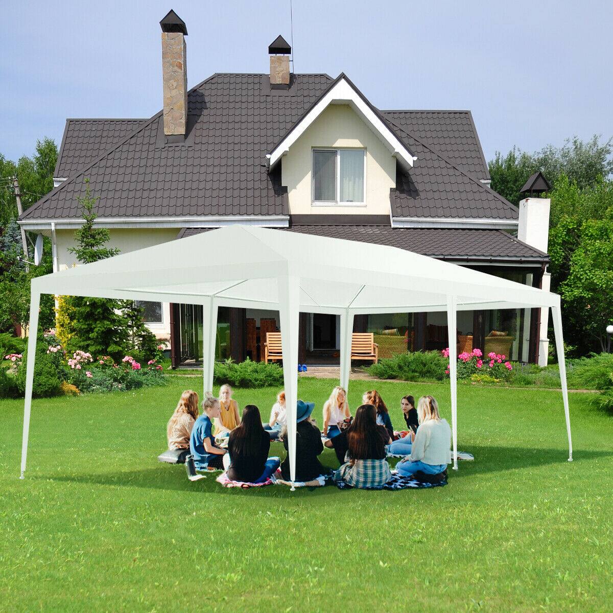 Alt View 3. Costway - Costway 10'x20'Canopy Pavilion Cater Events Outdoor Party Tent - White.